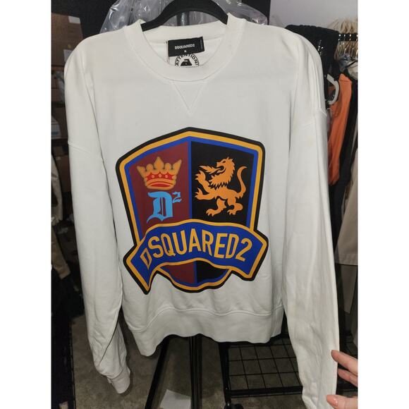 DSQUARED2 Logo Crest Sweatshirt (COLOR IS WHITE) - Picture 4 of 7